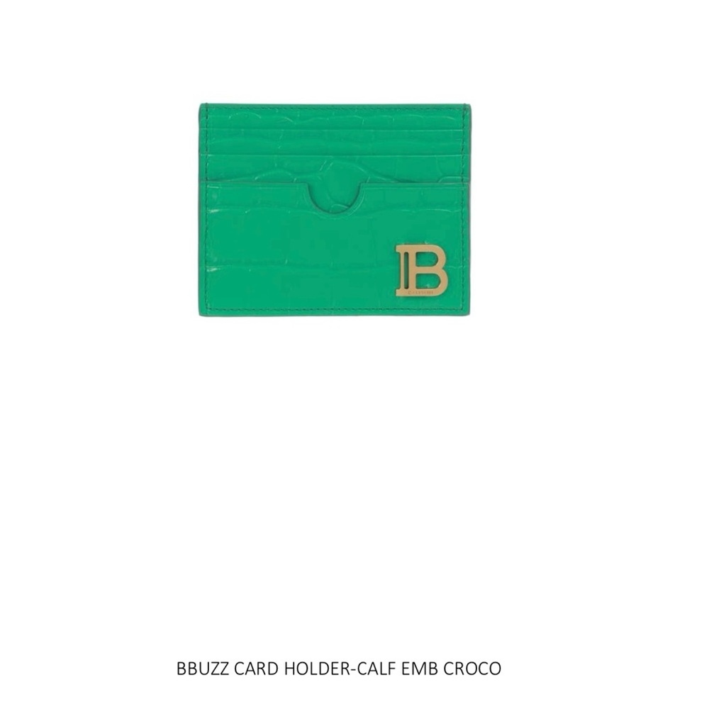 NEW BALMAIN BBUZZ CARD HOLDER-CALF CROC - Rare, purchased in Paris